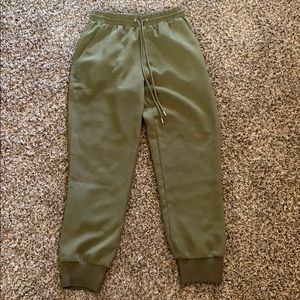 NWOT Olive joggers